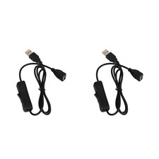 2pcs USB Inline On/Off Button Extension Cable, Male to Female 5V Power Control, picture