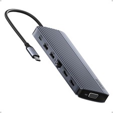 Anker Laptop Docking Station 3 Monitors, 14in1 USBC 14 in 1 USB C Hub, Grey picture