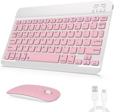Combo De Teclado Y Mouse Bluetooth Para Ipad, Teclado Inalambrico Recargable US picture