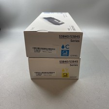 Lot Of 2 Genuine Dell XMHGR Yellow G7P4G Blue, S3840 S3845 Toner Cartridge 9000 picture