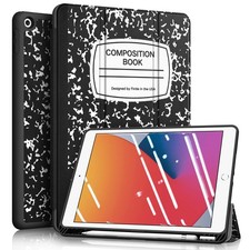 Fintie SlimShell Case for iPad 9th / 8th / 7th composition book black  picture