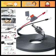 Flexible Flat DC Power Cable 16.4FT for Starlink Mini, Waterproof Fuse Holder, 1 picture