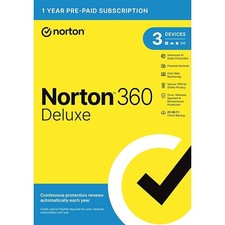Norton 360 Deluxe Antivirus Internet Security for 3 Device 12 Months 2026 Retail picture