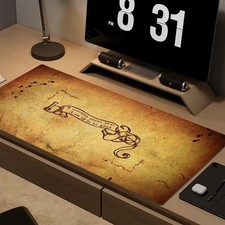 Marauders Map Desk Mat Large Gaming Mouse Pad 23.6x11.8 in Wizard Magic Decor picture