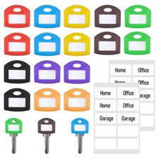16 PCS Key Covers Caps Silicone, Colored Key Covers with Label for Keys picture