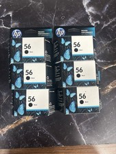 SEALED 6x Genuine HP 56 Black Ink Cartridges Expired picture