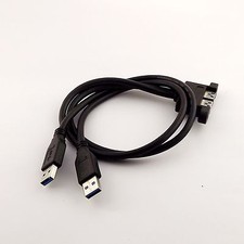 10x Dual USB 3.0 Male to Female w/ Screw Panel Mount Holes Extension Cable 1.5FT picture