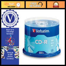 50 Pack CD-R Blank Discs 700MB 80 Min 52x Recordable for Data & Music Storage picture