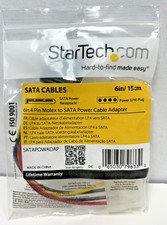 SATA Power Cable - StarTech.com / NEW /  6 in. 4 Pin Molex to SATA picture