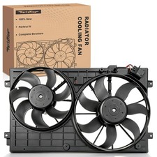 PartsFlow Radiator Cooling Fan Assembly 2005-2013 VW Jetta Rabbit Golf Beetle picture