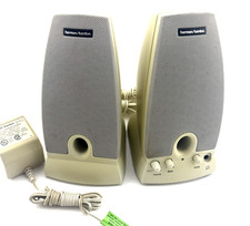 Harman Kardon HK195 Multimedia Computer Speakers Retro PC Audio Tested picture