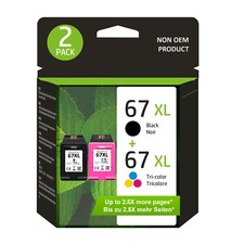 67XL Ink Cartridges for HP 67 XL For Deskjet 2700 2720e Envy 6000 6055 6458e Lot picture