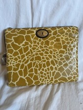 Fossil Key-Per Coated Canvas Zipper Giraffe Print Tablet iPad Case picture