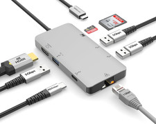 Ezquest USB C Hub Docking Station 8 in 1 with 4K HDMI, 1 Gbit Ethernet, 3 USB a  picture