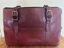 Fossil Leather Laptop Bag / Work Computer Bag Reddish Brown Unisex picture