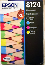 Epson 812XL Genuine High Capacity 4-Pack Ink Cartridge Combo EXP 09/2027 picture