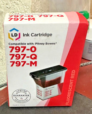LD Ink Cartridge, Compatible Pitney Bowes, 797-O, 797-Q, 797-M, Fluorescent Red picture
