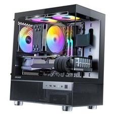 Aqua 3, Micro ATX Case, MATX PC Case with 3 X 120mm 3-Pin ARGB Fan Pre Black picture