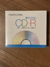 Memorex, Imation CD-R 52X 700MB 80Min 5 Pack, Recordable NEW SEALED Jewel Case picture