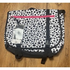 Tribeca Messenger Bag Animal Print White Black 16x12 Laptop Books Adjust Strap 6 picture