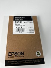 07-2013 NIB GENUINE EPSON T5438 MATTE BLACK 110ml INK Stylus Pro 4000/7600/9600  picture