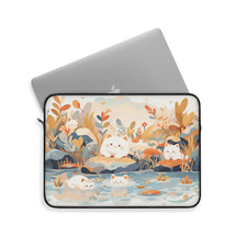 Kawaii Botanical Cat Laptop Sleeve 13