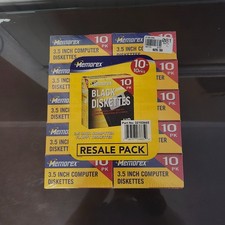 Memorex 10 Pk Black 3.5 Inch Diskettes New Sealed picture