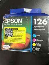 Epson 126 T126120-BCS Black/Cyan/Magenta/Yellow Ink Cartridges Ex 9/26 4056/OB picture