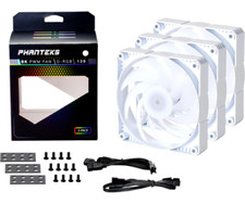 Phanteks SK120 PWM D-RGB 120mm Case Fan White 3-Pack picture
