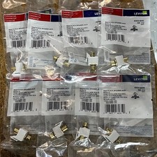 Lot of 8 Leviton Connector 40830-BWE - White - NEW (8 Pieces) picture