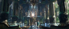 Landscape  art fantasy stairs architecture banner statue Custom Gaming Mat Desk picture
