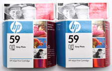 NEW HP 59 Gray Photo C9359AN Genuine Ink Cartridge OEM Factory Sealed - 2 Pack picture
