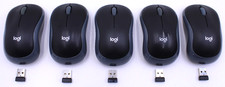Lot of 5 Logitech Logi Wireless Mouse M185 w/ USB Dongle- Tested picture