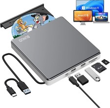 Unidad de DVD externa Superdrive USB C para lector de DVD USB 3.0 de Portatil picture