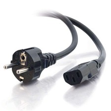 8 Foot Black European Power Cord for PC Monitor Printer with Schuko Plug picture