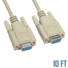 10FT 9 Pin DB9 Serial RS-232 Female to Female Straight Through Cable Shielded picture