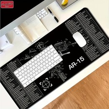 1pc AR-15 Rifle Anatomy Mouse Pad - Detailed Disassembly Guide, Large Non-Slip picture