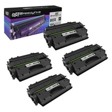4PK Black High Yield Toner for HP 80X CF280X LaserJet M401a, 400 M401dn, M401dne picture