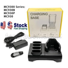 US 4-Slot Battery Charger Cradle Base Kit For Zebra MC9300 MC930B MC930P MC930 picture