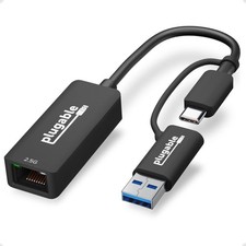 Plugable 2.5G USB-C and USB to Ethernet Adapter, USB-C to RJ45 2.5Gbps LAN picture