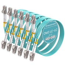 6 PCS 3M 10ft OM3 LC To LC Fiber Patch Cable Multimode Duplex 50/125m 2.0mm picture