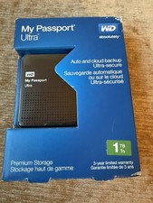WD My Passport Ultra 1TB Portable External Hard Drive USB 3.0 Titanium NEW picture