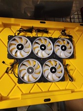 5 X Corsair LL140 ARGB Black 140mm ICUE Premium PC Fans, Never Used, MSRP 40$ EA picture