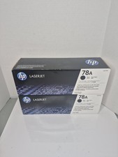 Genuine HP LaserJet 78A Black Laser Toner Cartridge CE278A 2 pack NEW SEALED picture