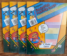 4 Pkg. Crayola Computer Printer Paper in 5 Pastel Colors - 1996 - Binney & Smith picture