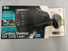 New Logitech Cordless Wireless MX3200 Laser Keyboard/Mouse Receiver New  picture