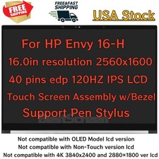 HP Envy 16-h1000 16-h1023dx 16 Touchscreen WQHD LCD Display Touch Screen w/Bezel picture