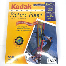 Kodak Premium Picture Paper ~ InkJet ~ 8 1/2 x 11 in. 100 Sheets. NEW/SEALED picture