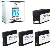 Replacement Ink Catridges HP 950XL 951XL 1 Black 1 CMY Cartridge Combo 4 PK picture