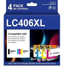 LC406XL Ink Cartridges High Yield Replacement for Brother LC406XL LC406 XL LC406 picture